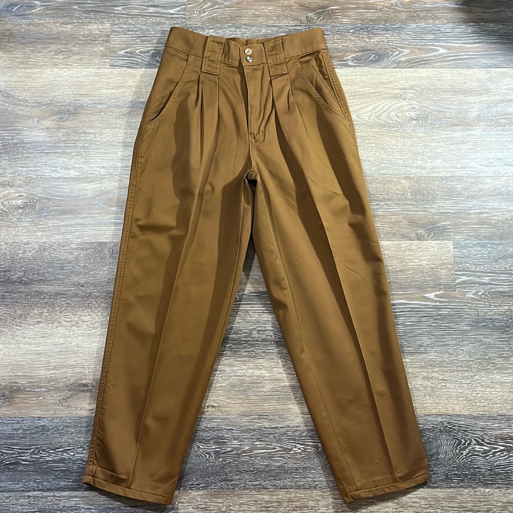 NWOT 70's Unworn Vintage Dockers Cotton Petite High Waisted Pleated Trouser
